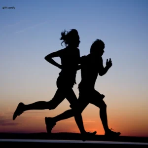A pair of runners participating in a UTMB event, after obtaining a sports medical certificate from Fit Certify.
