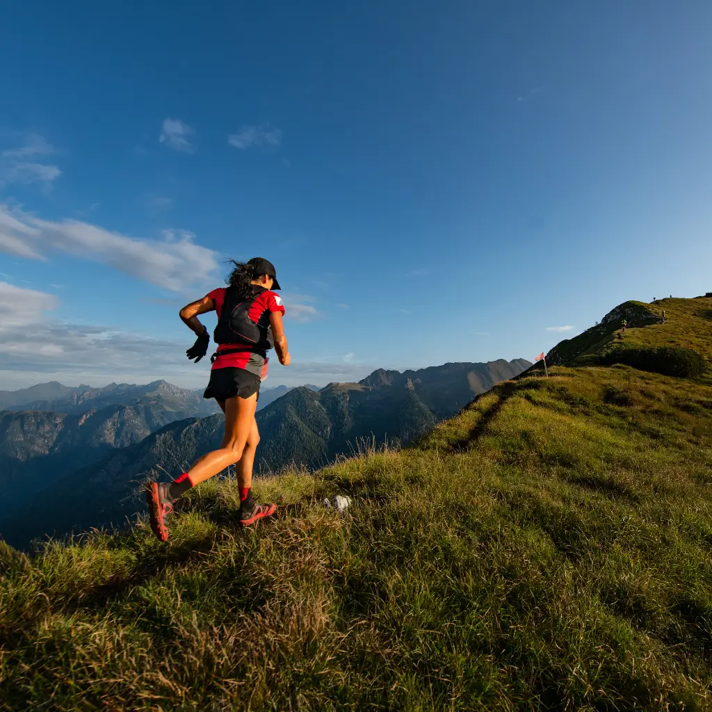 Man running for the Monterosa Walserwaeg by UTMB after getting a online sports medical certificate from doctors at Fit Certify